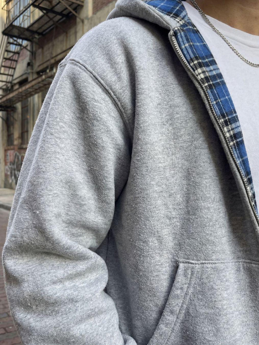 ARCHIVE_13 : DUAL-LAYER PLAID ZIP