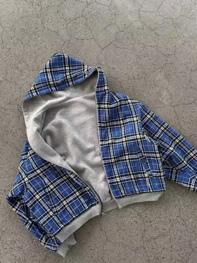 ARCHIVE_13 : DUAL-LAYER PLAID ZIP