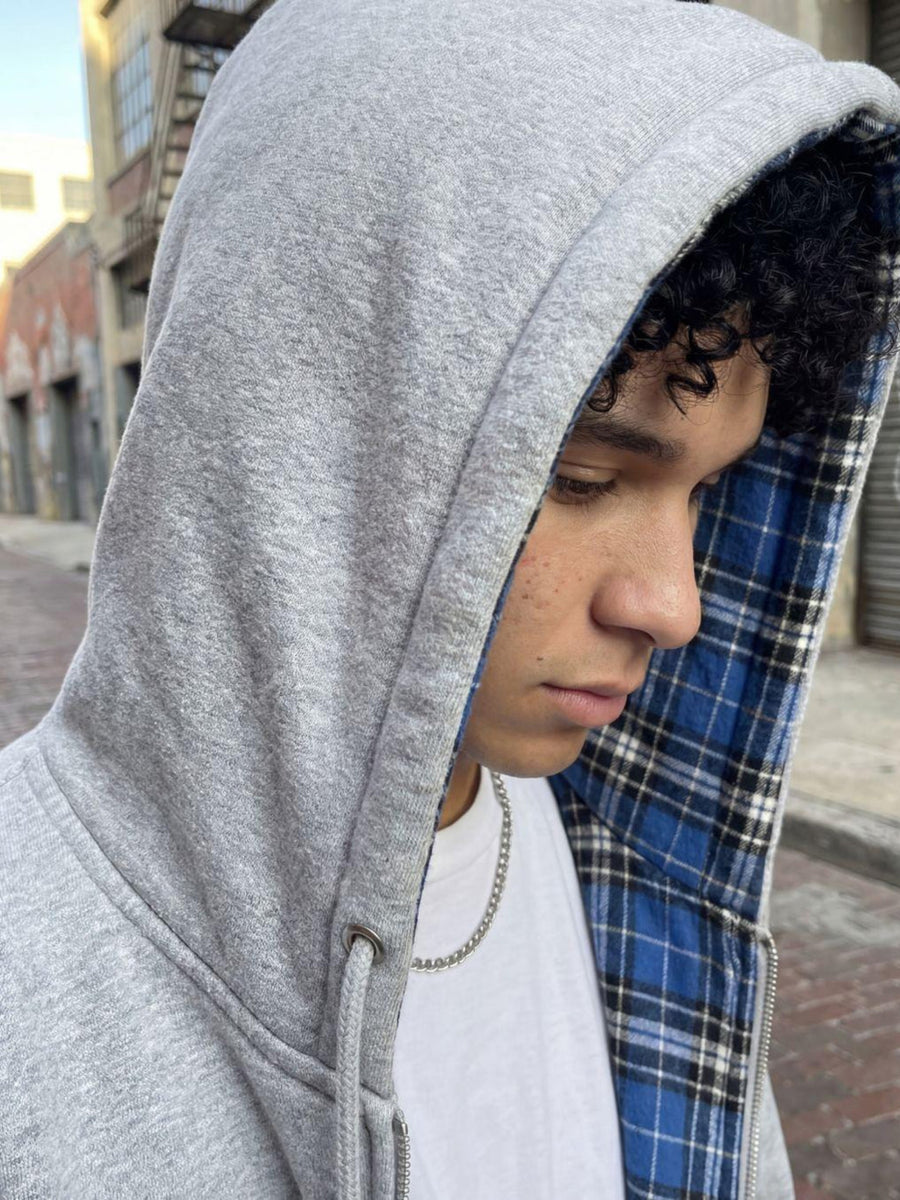 ARCHIVE_13 : DUAL-LAYER PLAID ZIP