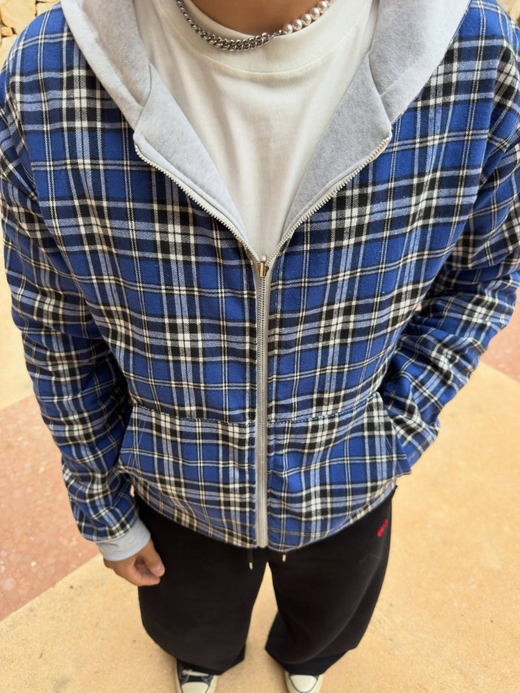 ARCHIVE_13 : DUAL-LAYER PLAID ZIP