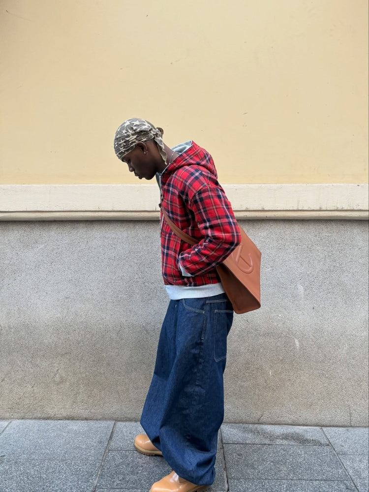 ARCHIVE_13 : DUAL-LAYER PLAID ZIP