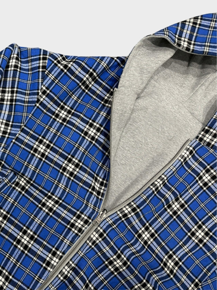 ARCHIVE_13 : DUAL-LAYER PLAID ZIP