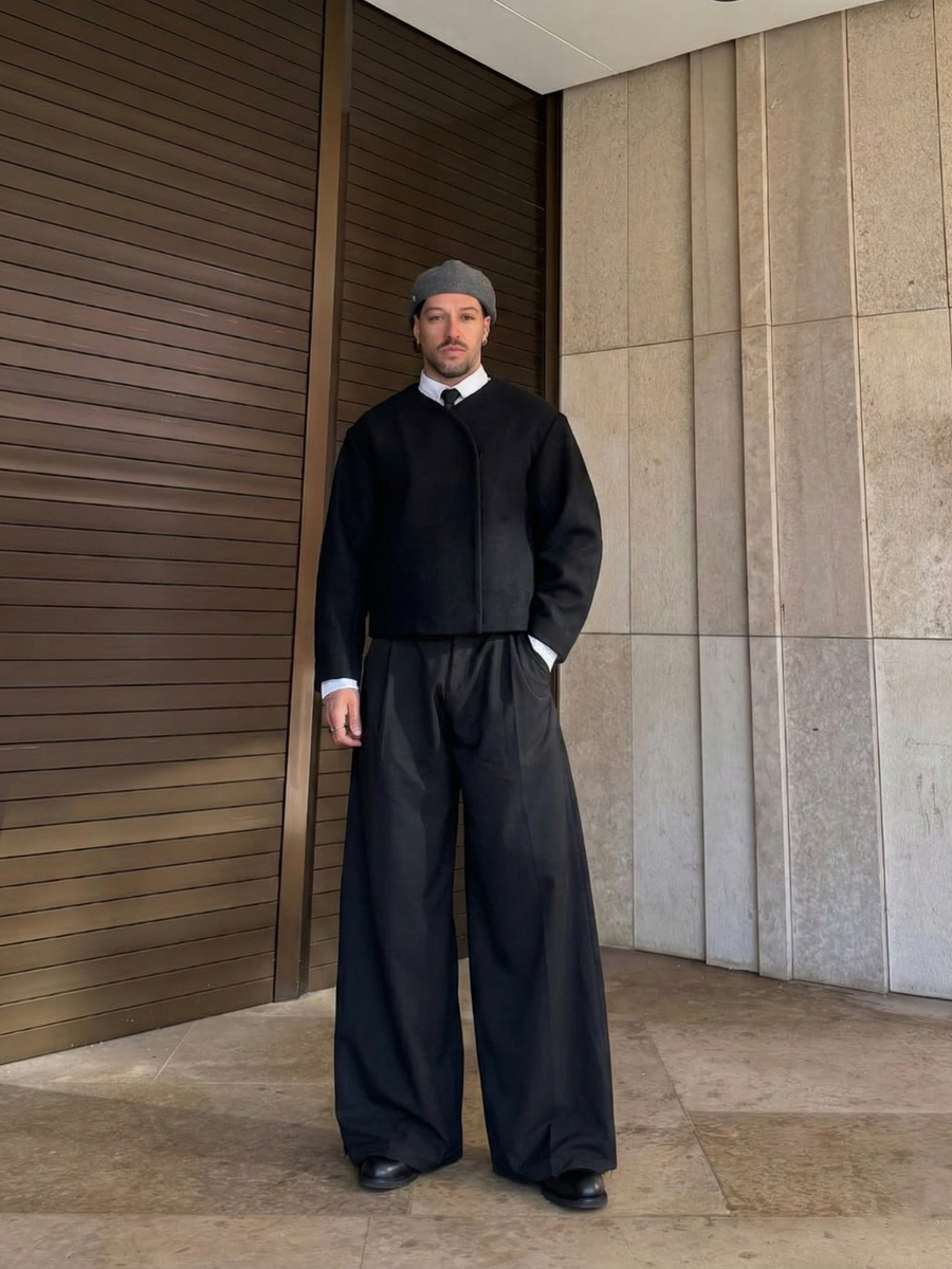 ARCHIVE_15 : OBLIQUE CROP JACKET