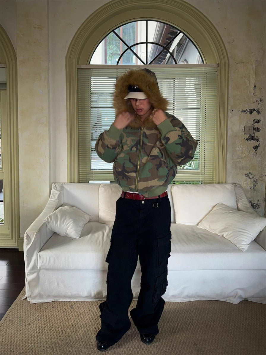ARCHIVE_04 : REVERSIBLE CAMO FUR JACKET