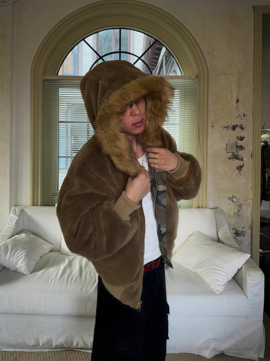 ARCHIVE_04 : REVERSIBLE CAMO FUR JACKET