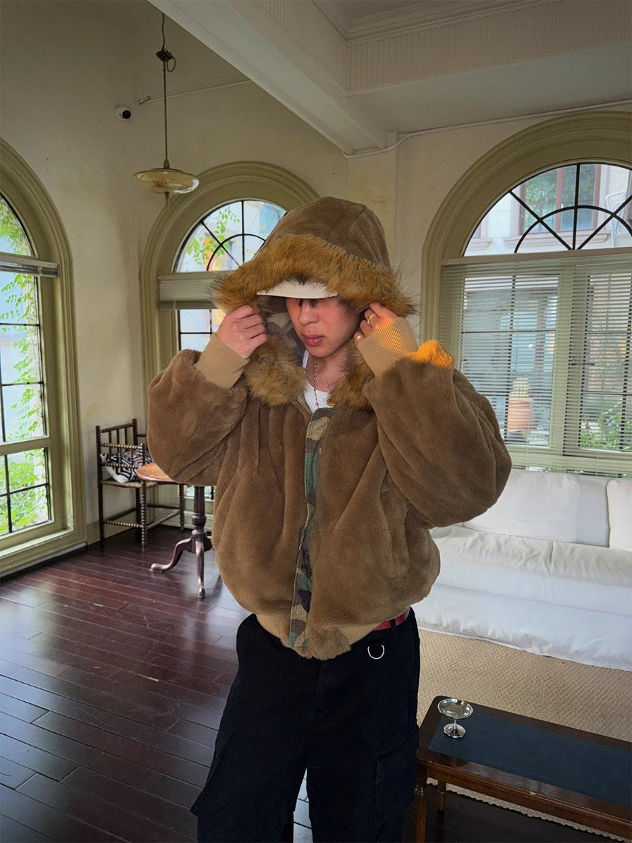 ARCHIVE_04 : REVERSIBLE CAMO FUR JACKET